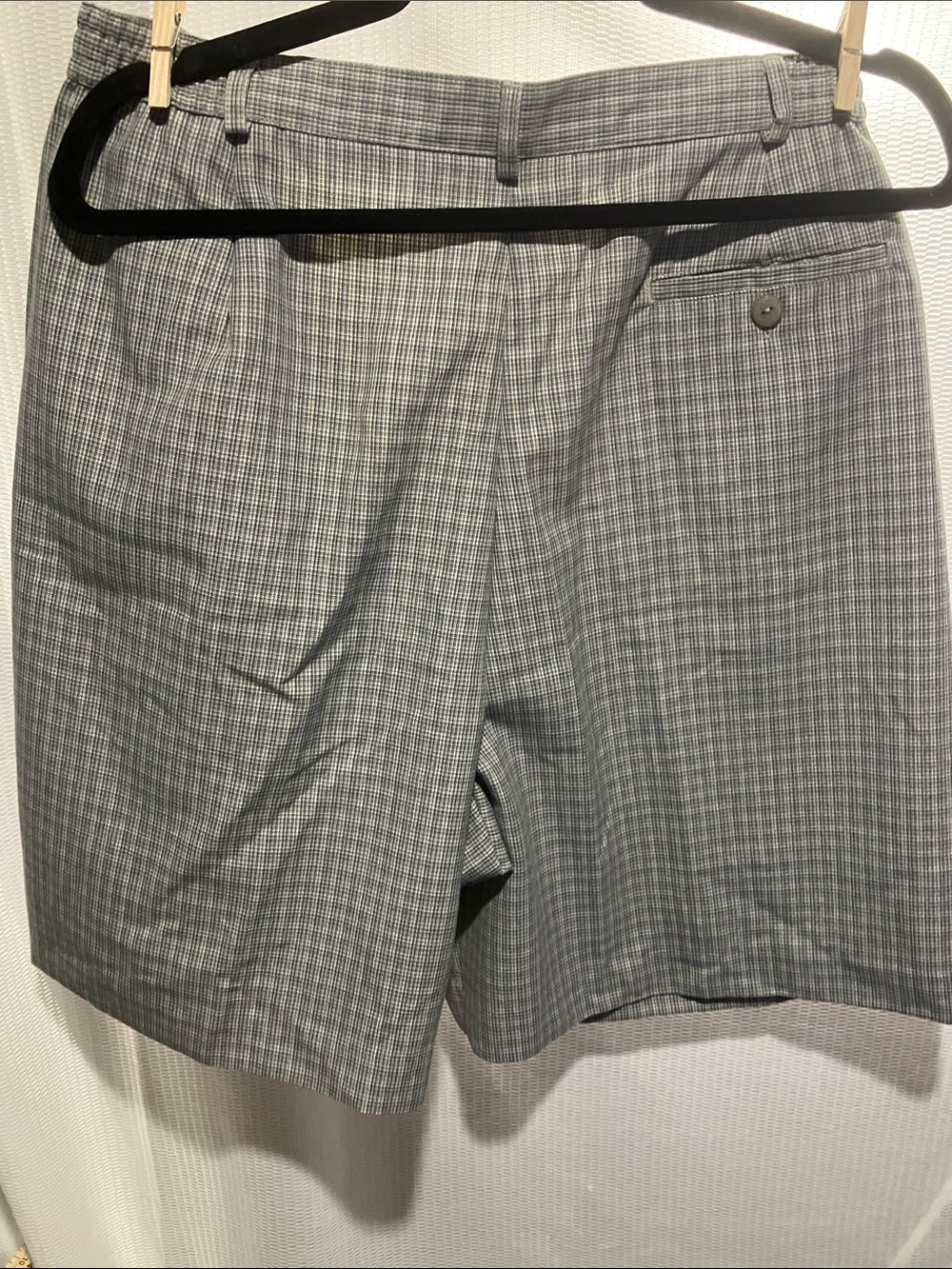 Women's Gray Plaid Bermuda Shorts - Picture 10 of 10
